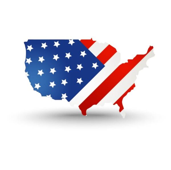 America flag design country shape
