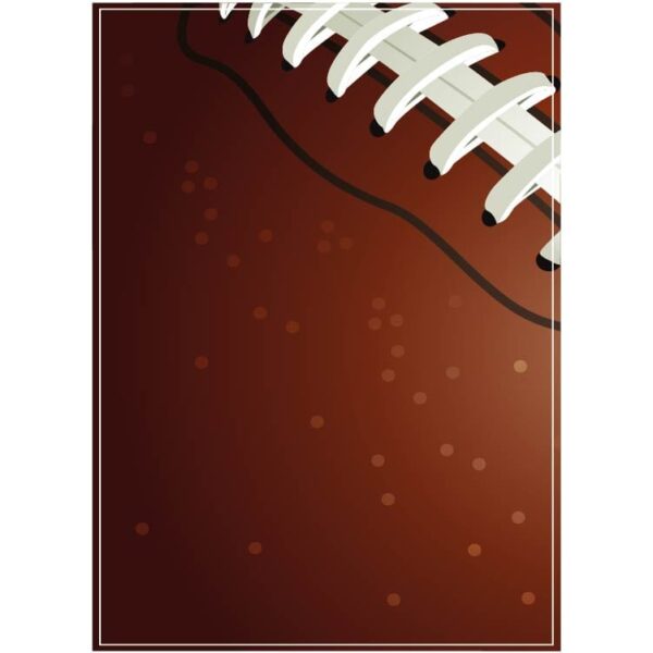 American football ball background with lace and leather