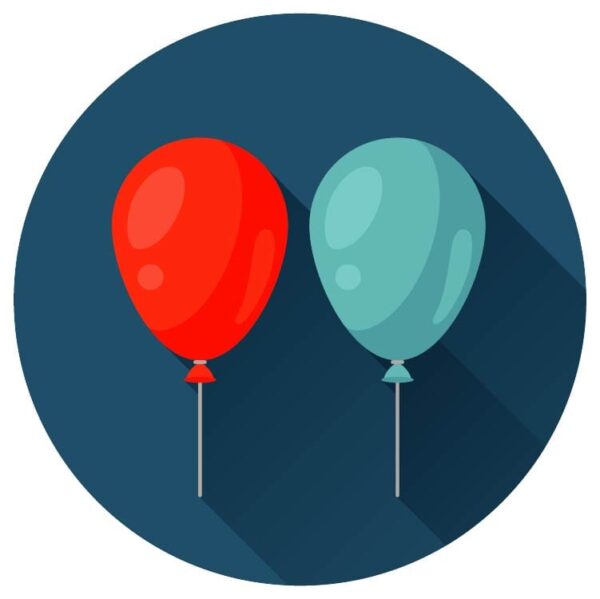 Balloon birthday and party icon