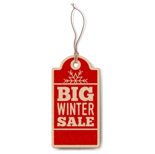 Big winter sale tag