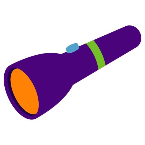 Blue violet cartoon flashlight