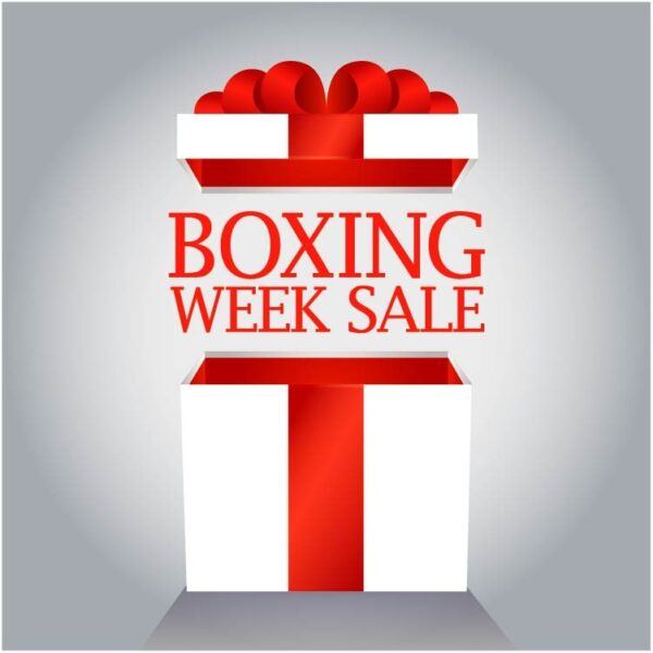 Boxing week sale with gift box