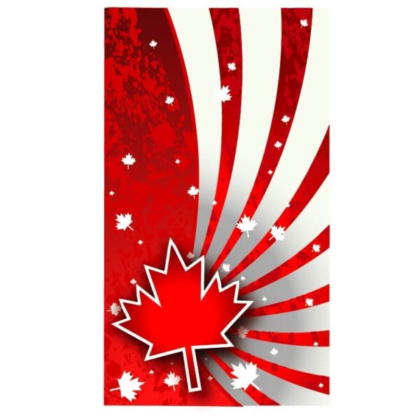 Canada flag poster with copy space
