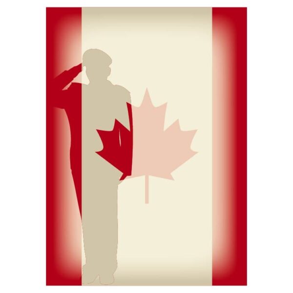 Canada man salute background with space for text