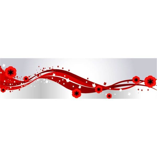 Canada red flowers banner with copy space