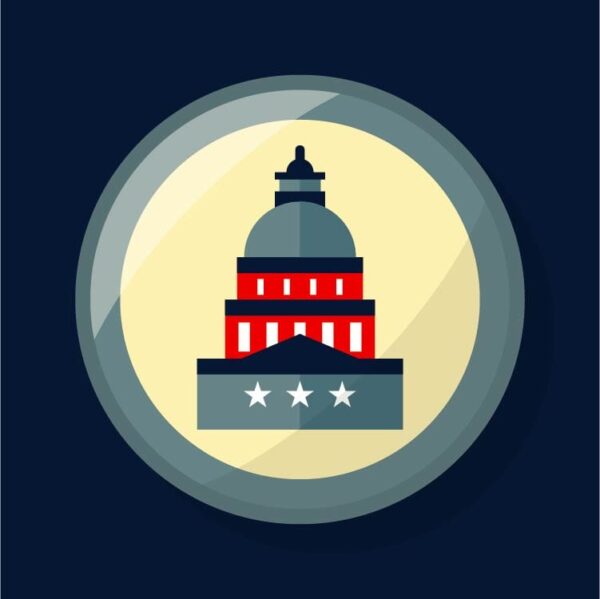 Capitol building USA election icon
