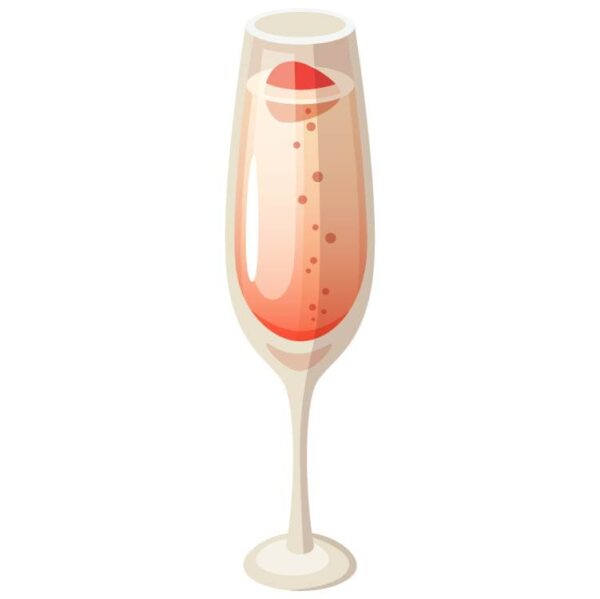 Champagne glass holiday of love