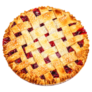 Cherry raspberry pie or happy thanksgiving tasty cherry pie