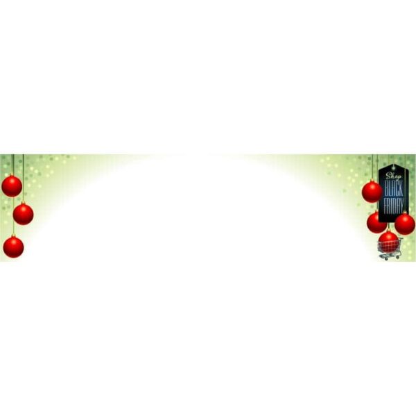 Christmas ball into shopping trolley banner with Concept buying christmas balls