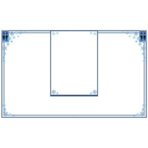 Christmas frame with christ in blue color