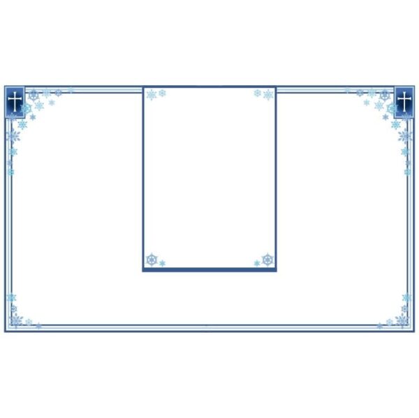 Christmas frame with christ in blue color