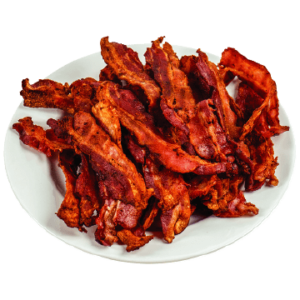 Crispy bacon or Homemade dried barbecue bacon jerky