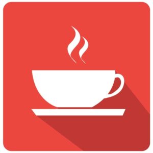 Cup coffee tea with steam icon