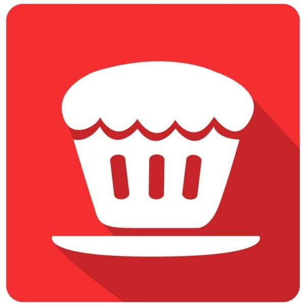 Cupcake Icon or Truffle food icon