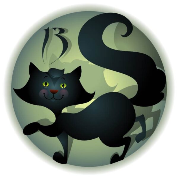 Cute black cat icon