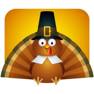 Cute cartoon thanksgiving turkey