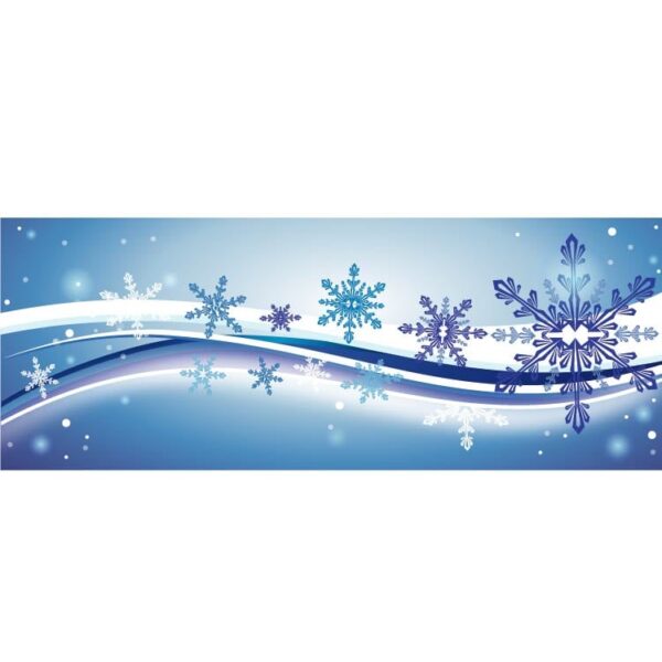 Dark blue christmas background with snowflakes banner