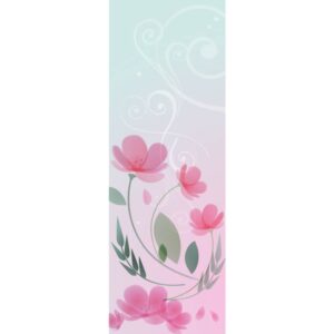 Decoration pink flower leaves banner