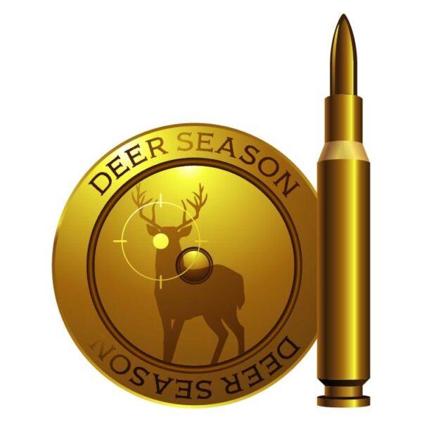 Deer season in bullet sign with another bullet