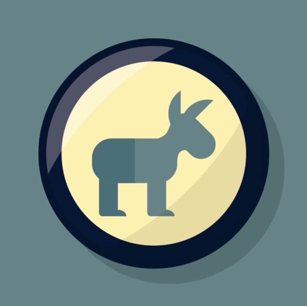 Donkey democratic party icon or Donkey icon