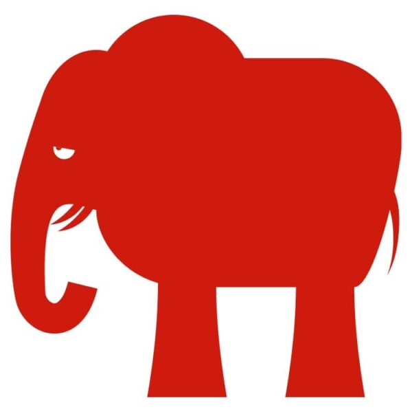 Elephant republican red