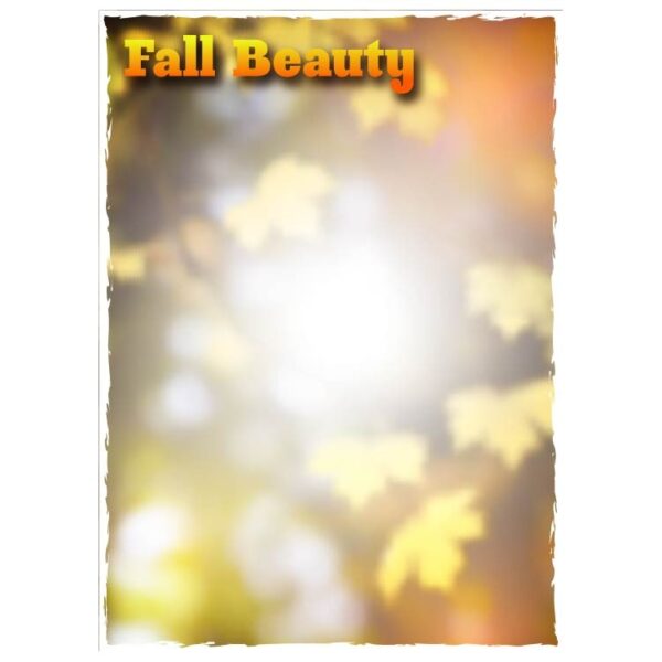 Fall beauty and sunshine with copy space