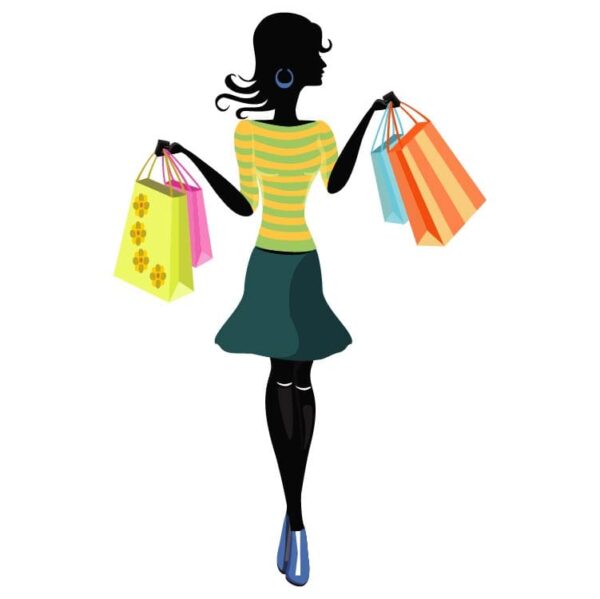 Fashion girl with shopping bags