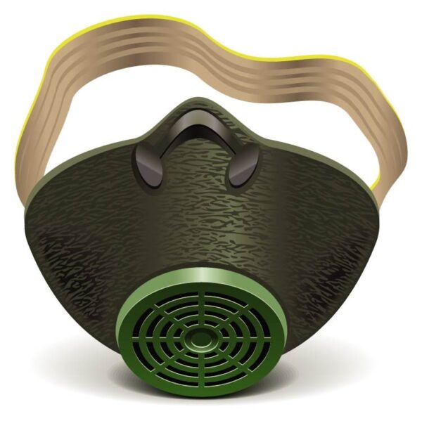 Fiberglass half mask type single filter ABK type