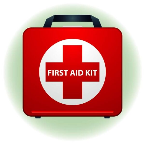 First aid kit box icon with concept medical traeatment