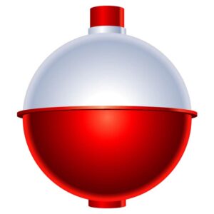 Fishing bobber round fishing float in red and white color