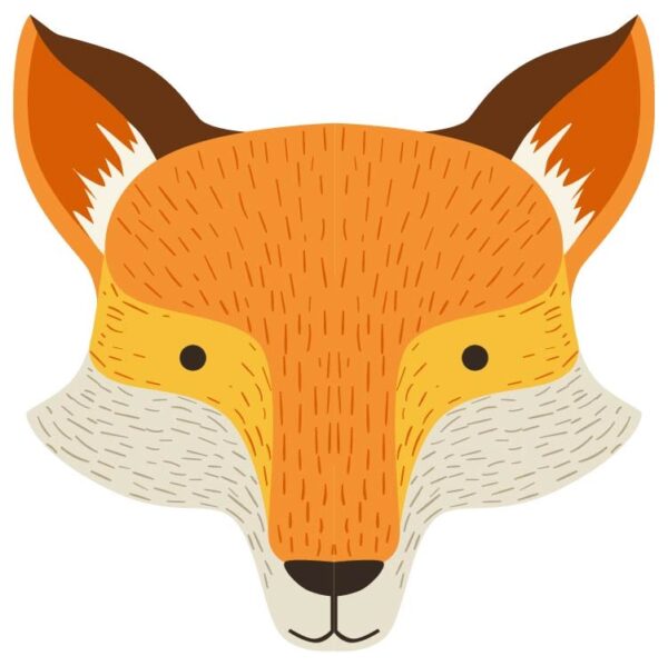 Fox head as a national canadian culture symbol