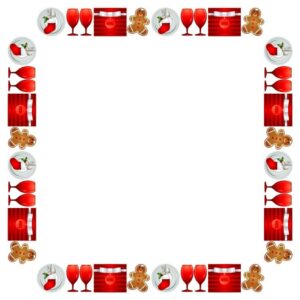 French christmas noel day celebration frame