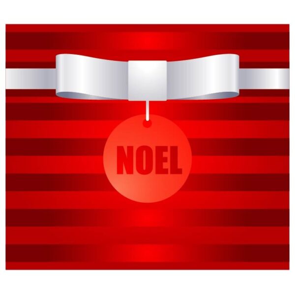 French christmas noel gift with ribbon bow