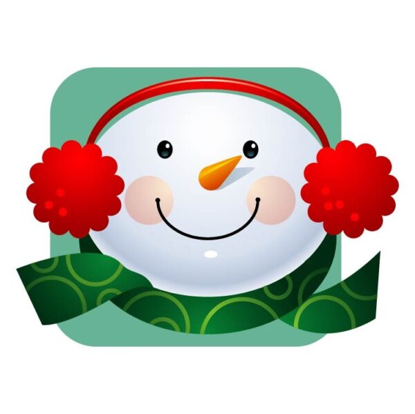 Funny snowman icon