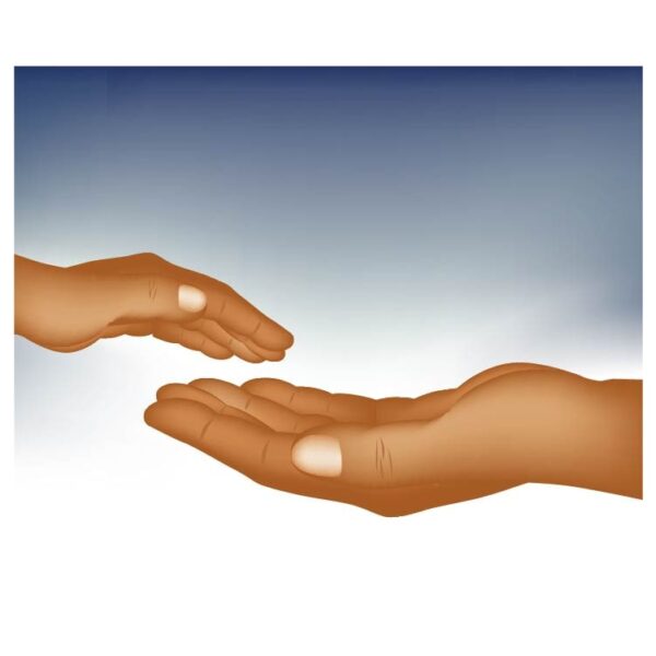 Hand offering help