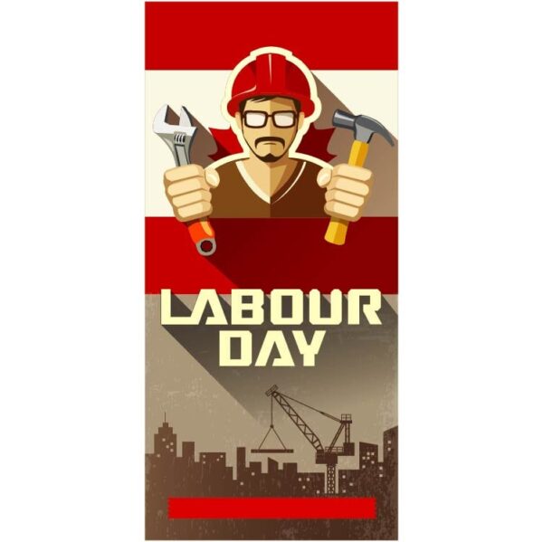Happy international labor day with labor and accessories
