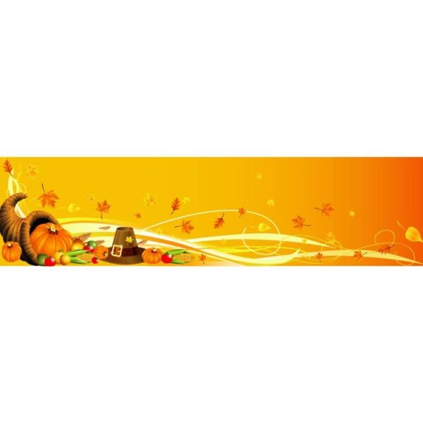 Happy thanksgiving day banner with copy space