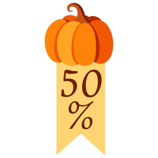 Happy thanksgiving day sale on 50 percent discount