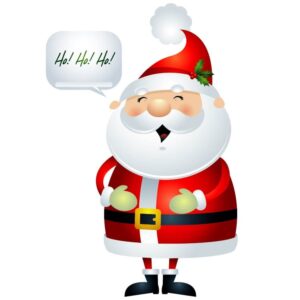 Ho Ho Ho cute cartoon santa claus