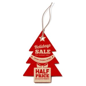 Holidays sale christmas tree tag