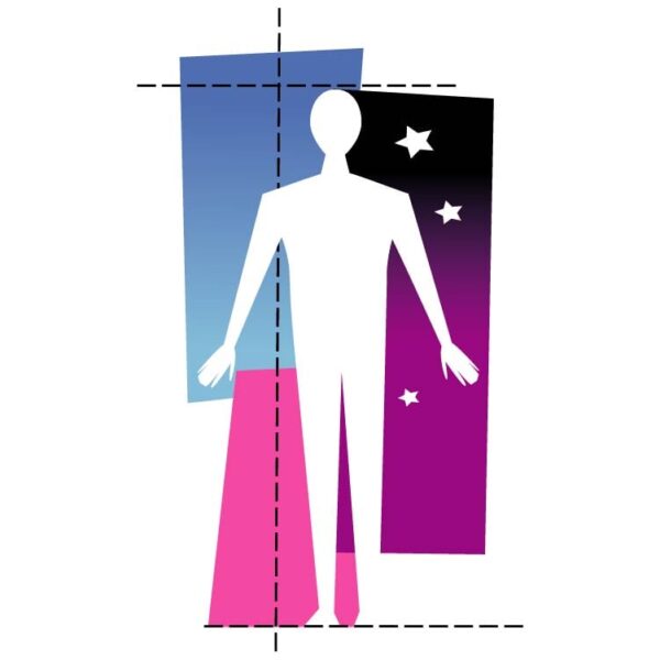 Human height measurement icon linear