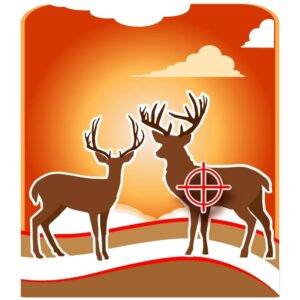 Hunting deer window decal or deer hunting enthusiast decal