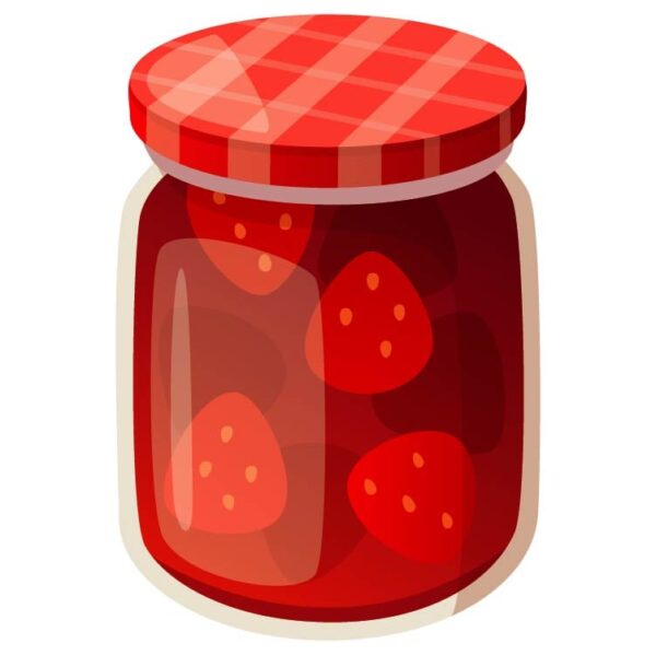 Jar strawberry jam