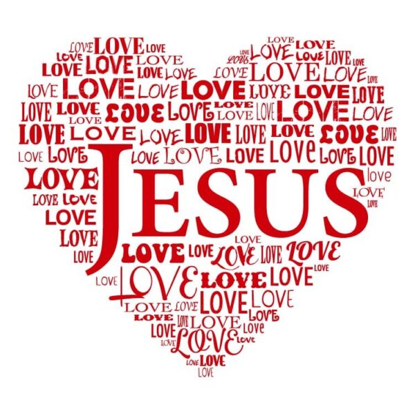 Jesus love word art