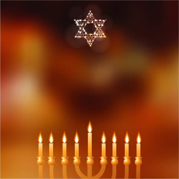 Jewish holiday happy hanukkah greeting card traditional happy chanukah background