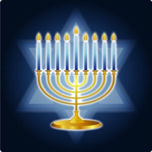 Jewish holiday happy hanukkah nine candles traditional happy chanukah