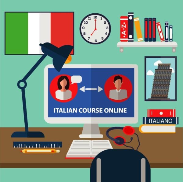 Learning italian course online language school education