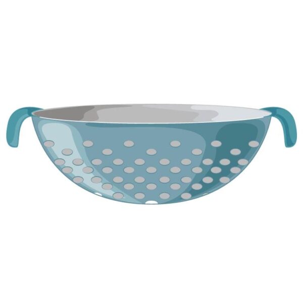 Light blue color deeping frying pan kitchen tools and utensils