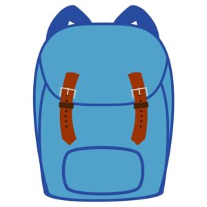 Line color school backpack education