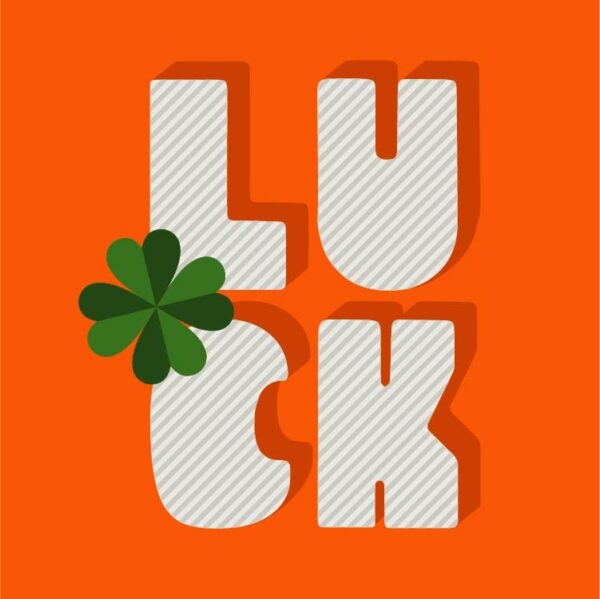 Luck saint patricks day clove typography